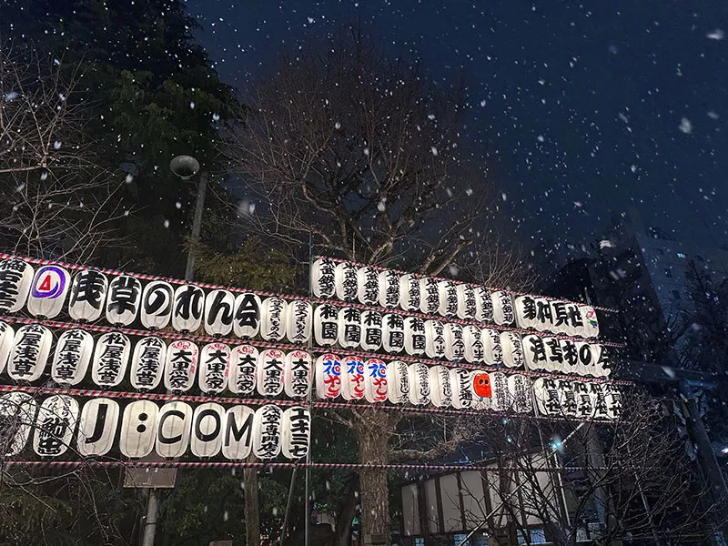 浅草の雪景色